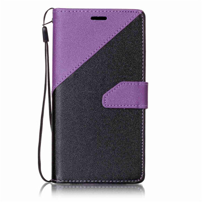 

Black + Purple Design PU Leather Wallet Case Classic Flip Cover with Stand Function and Credit Card Slot for SONY Xperia X Perform