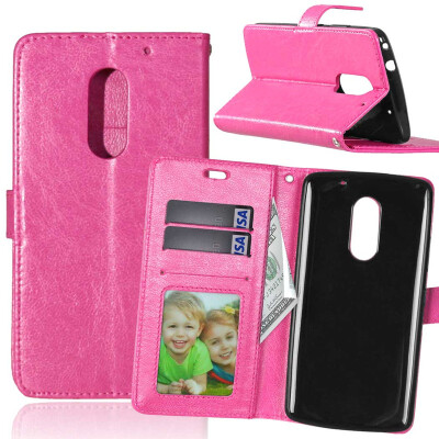 

Rose red Style Classic Flip Cover with Stand Function and Credit Card Slot for Lenovo VIBE X3