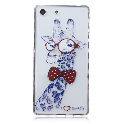 

Giraffe Pattern Soft Thin TPU Rubber Silicone Gel Case Cover for SONY Xperia M5