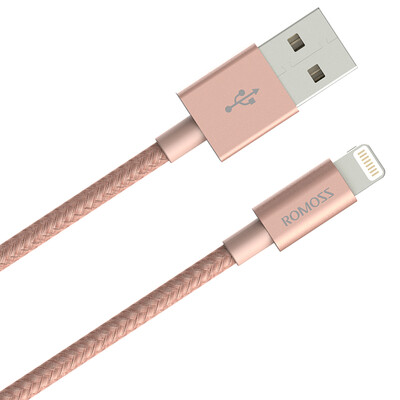 

данные аутентификации Ло Маши ROMOSS Молния MFI зарядки круглый провод плетеный нейлон розового золота Apple, специальный CB13n