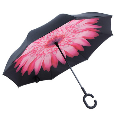 

Paradise Umbrella Umbrella Reverse Umbrella Hands-free Standing Reversible Umbrella Long Handle Increase Built-in Printing Sunshade Umbrella Reverse Umbrella FXS 57CM8K 1