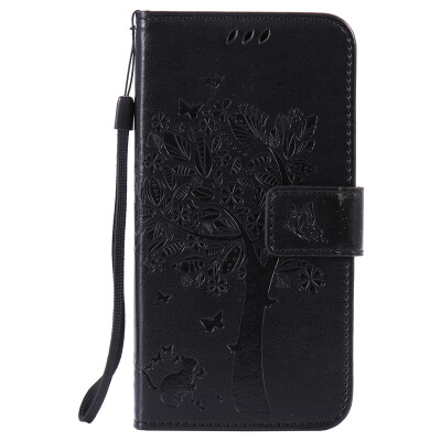 

Black Tree Design PU Leather Flip Cover Wallet Card Holder Case for SAMSUNG A510 A52016