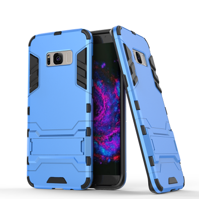 

Blue Slim Robot Armor Kickstand Shockproof Hard Rugged Rubber Back Case For SAMSUNG GALAXY S8 Plus