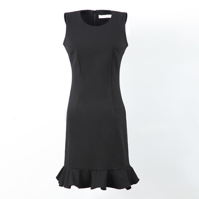 

Мисс Феттье Корейское платье Slim Fashion Tail Dresses 8606 Black M