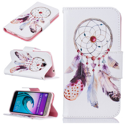 

Feather wind chimes Design PU Leather Flip Cover Wallet Card Holder Case for SAMSUNG GALAXY J3/J3 2016 J320