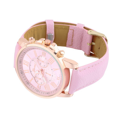 

Women Girl Roman Numerals Faux Leather Analog Quartz Wrist Watch Stylish