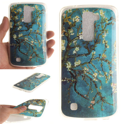 

Apricot tree Pattern Soft Thin TPU Rubber Silicone Gel Case Cover for LG K10