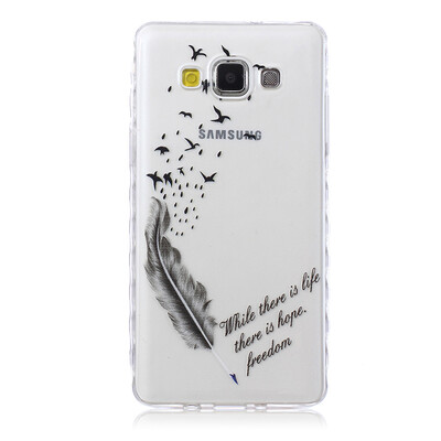 

Feathers&birds Pattern Soft Thin TPU Rubber Silicone Gel Case Cover for SAMSUNG GALAXY A5