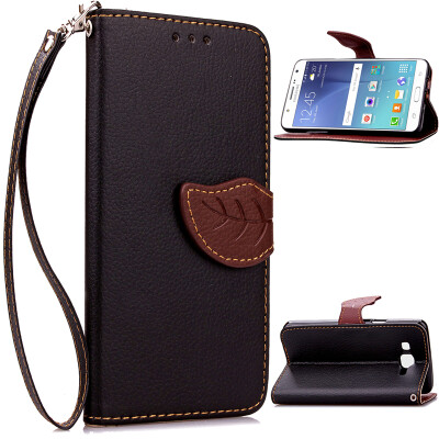 

Black Design PU Leather Flip Cover Wallet Card Holder Case for Samsung Galaxy J5