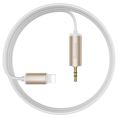 

Times Base (Baseus) iPhone7 audio cable Apple 7 aluminum alloy cable to 3.5 public 2m earth Hao gold