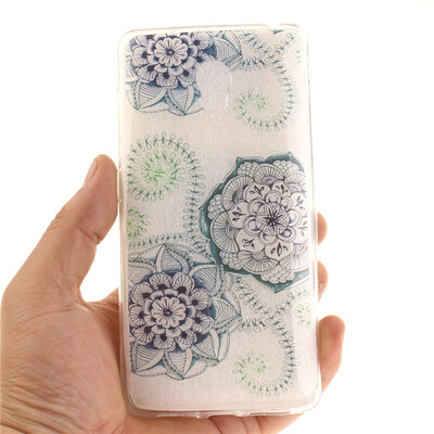 

Blue&green dream flower Pattern Soft Thin TPU Rubber Silicone Gel Case Cover for Lenovo Vibe P1