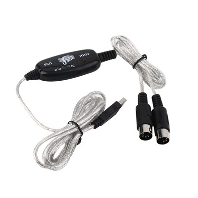 

USB MIDI IN OUT Интерфейсный кабель конвертер ПК для музыки Шнур-адаптер клавиатуры
