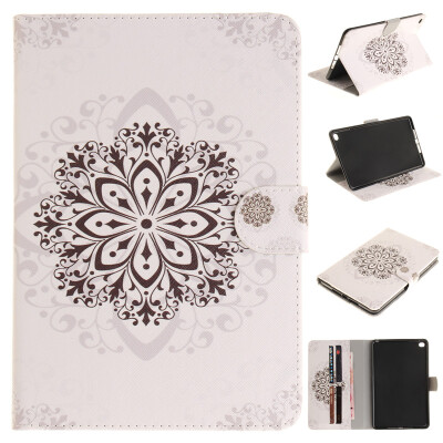 

Datura flowers Style Embossing Classic Flip Cover with Stand Function and Credit Card Slot for iPad Mini 4