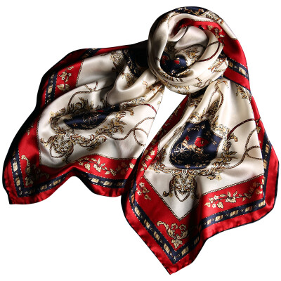 

Lan Shiyu LANSHIYU W0791 silk large square silk silk Europe&the United States printing scarf No 3 color