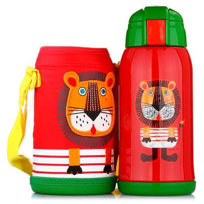 

Tiger Tiger Baby Insulation Cup with Tube Straight Drink Student Water Bottle Stainless Steel Child Water Cup Outdoor Walking Cup Sport Kettle Hand Cup MML-C06C-EL Lion