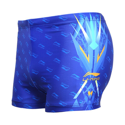 

Li Ning LI-NING flat angle printing trunks hot spring fashion swimsuits men&39s swimsuit LSSL069-2 deep blue L