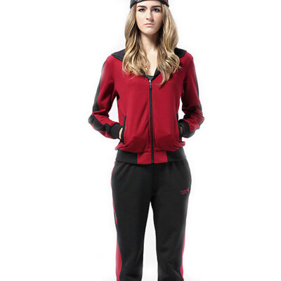 

Playboy PLAYBOY 23535702 Women fashion casual sports suit dark red