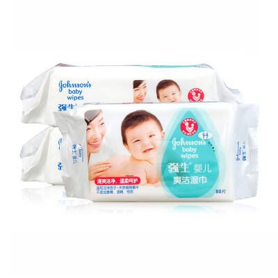 

Johnson baby refreshing cleansing soft wipes 80 tablets 3 packs imported new&old packaging random delivery