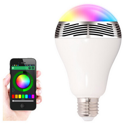 

6W E27 Wireless Bluetooth Speaker RGB Color Smart LED Light Bulb Lamp