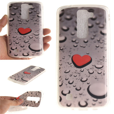 

Heart-shaped water droplets Pattern Soft Thin TPU Rubber Silicone Gel Case Cover for LG K7