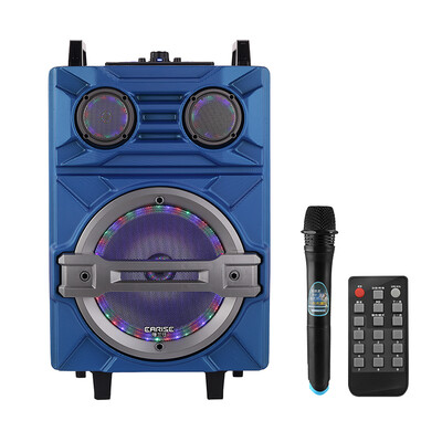 

Yalan Shi (EARISE) V50 водонепроницаемые светодиодные фонари с Bluetooth наружные портативные динамики беспроводной пульт дистанционного управления микрофон громкоговоритель мощная квадратная танец стержень аудио синий