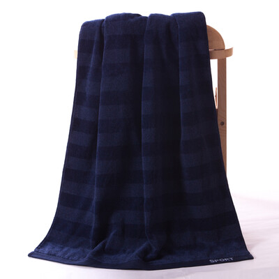 

Gold towel home textiles cotton satin color bath towel single piece blue 424g 135 75cm