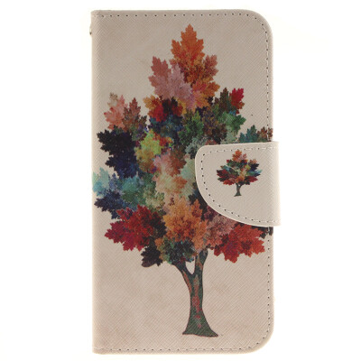 

Colorful tree Design PU Leather Flip Cover Wallet Card Holder Case for LG G5