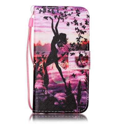 

Butterfly Girl Design PU Leather Flip Cover Wallet Card Holder Case for IPHONE 6