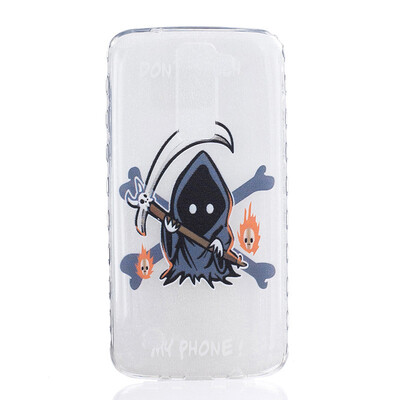 

Grim Reaper Pattern Soft Thin TPU Rubber Silicone Gel Case Cover for LG K7K8