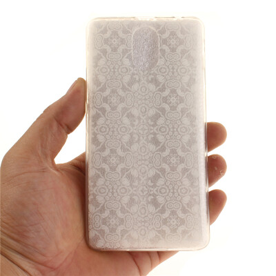 

Half white flowers Pattern Soft Thin TPU Rubber Silicone Gel Case Cover for Lenovo Vibe P1M