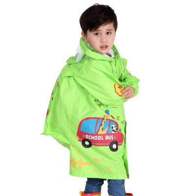 

Hugmii children raincoats weatherproof boys boys and girls cute cartoons bookblocks pupils green car S