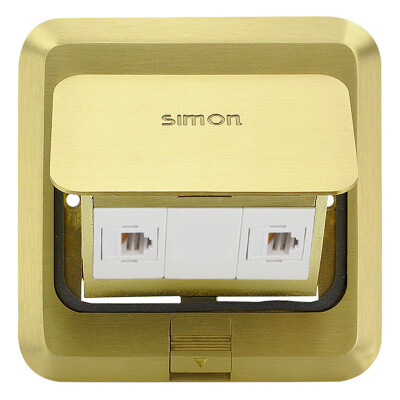 

Simon (SIMON) ground plug-in floor socket pop-up TV plus telephone socket metal copper color TD120F21