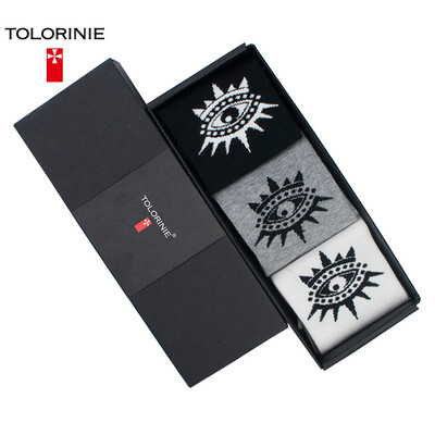 

[Jingdong supermarket] TOLORINIE casual men's socks combing cotton personalized fashion men's socks spring and summer thin section of short socks [3 double] K7130M0011