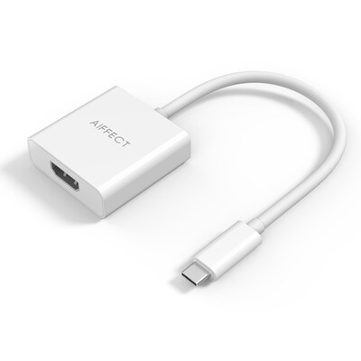 

AIFFECT CCH1-W02 Type-C HDMI ConverterAdapter USB31 to HDMI Adapter Supports Macbook air to Connect TV Projector