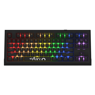 

AKKO AKC87 Rainbow Mechanical Keyboard Black Green Axis