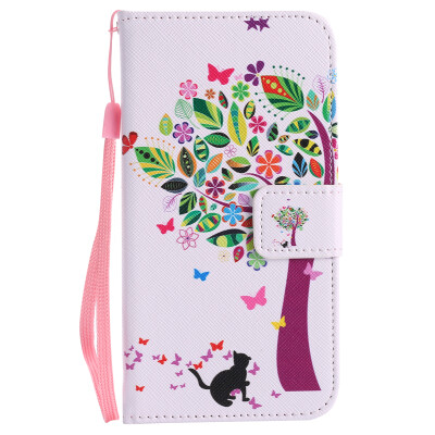 

Tree and Cat Design PU Leather Flip Cover Wallet Card Holder Case for Google Pixel