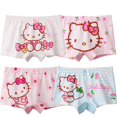 

HELLO KITTY children&39s underwear girls 4 sets of flat angle briefs baby shorts 110 color  reference height 140-150