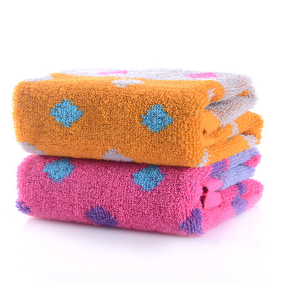 

Matt towel home textiles cotton yarn-dyed worsening twist wave point feelings two towels filled with water soft red orange 45g Article 34x35cm