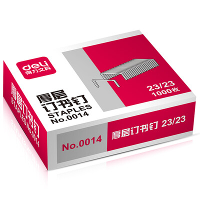 

Elite deli 0014 thick staples 2323 colorless single boxed