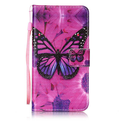 

Black Butterfly дизайн PU кожа флип крышку крышки кошелька карты чехол для Wiko Fever 4G