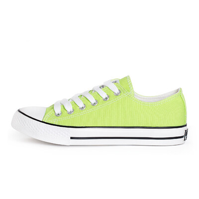 

Backrest warrior female spring&summer new color canvas shoes low to help bright canvas shoes sisters canvas shoes lace shoes with casual shoes students flat shoes WXY-391T fluorescent green 37