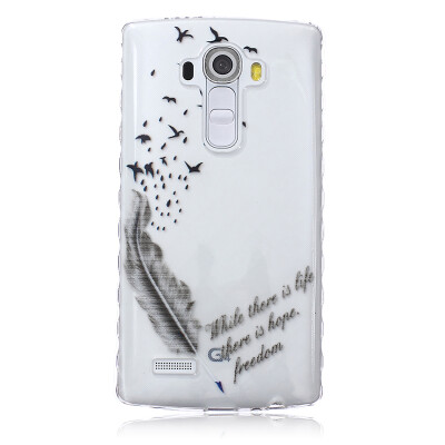 

Feathers and birds Pattern Soft Thin TPU Rubber Silicone Gel Case Cover for LG G5