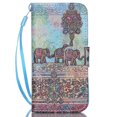 

Elephant Design PU Leather Flip Cover Wallet Card Holder Case for IPHONE 5