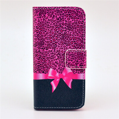 

Bow tie Design PU Leather Flip Cover Wallet Card Holder Case for IPHONE 5