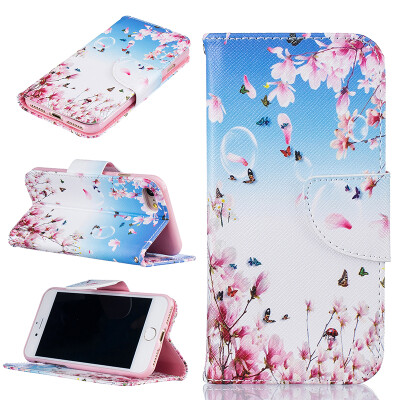 

Orchid butterfly Design PU Leather Flip Cover Wallet Card Holder Case for IPHONE 7