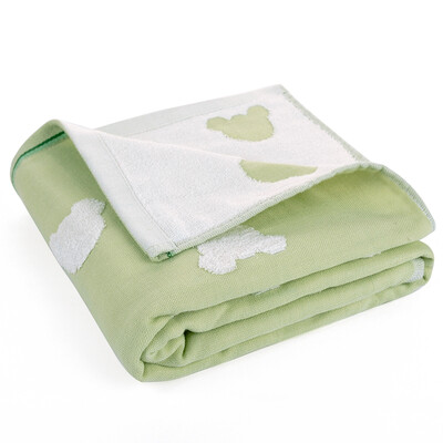 

Bamboo Chubby Bamboo Pulp Fiber Infant Kids Buns Blanket Infant Bath Towel Cover Blanket Green 380g / Article 90 × 90cm