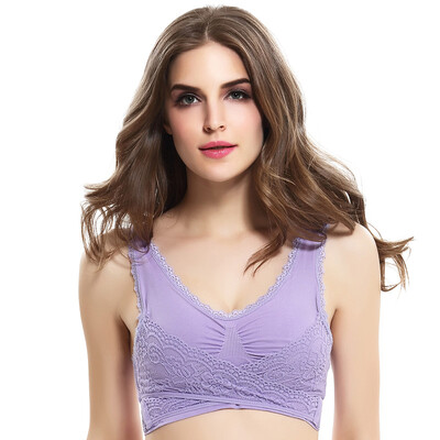 

Snow flying bra sexy lace fitness without steel bra XWX7810 light purple