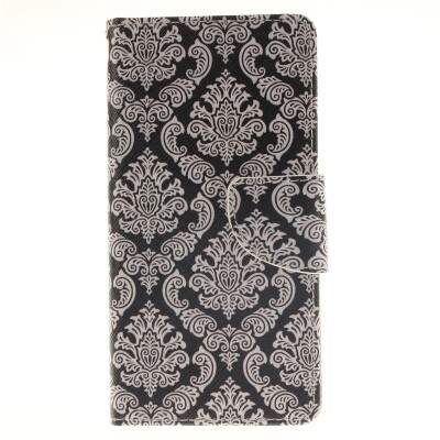 

Totem flowers Design PU Leather Flip Cover Wallet Card Holder Case for Sony Xperia M5