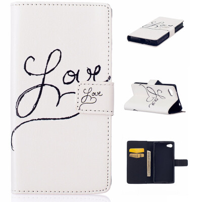 

Love Design PU Leather Flip Cover Wallet Card Holder Case for SONY Xperia Z5 Compact/Mini