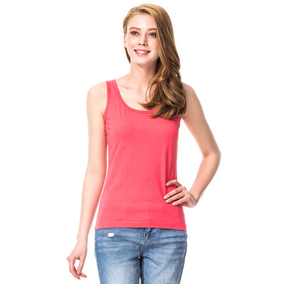 

Three guns ladies vest skin care Leica cotton round neck female vest grapefruit red M
